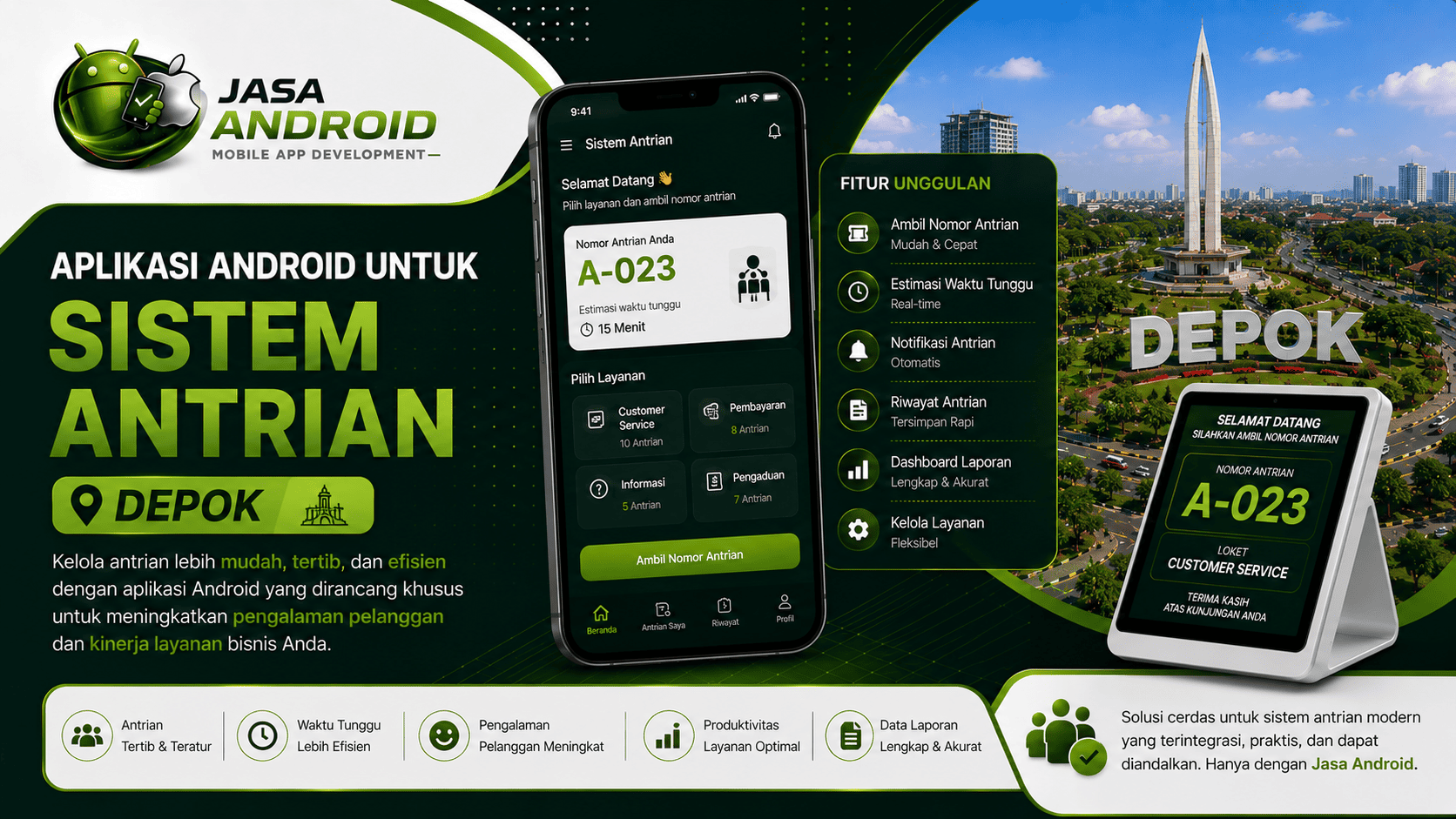 Aplikasi Android untuk Sistem Antrian Depok: Solusi Digital Modern untuk Pelayanan Lebih Cepat dan Profesional